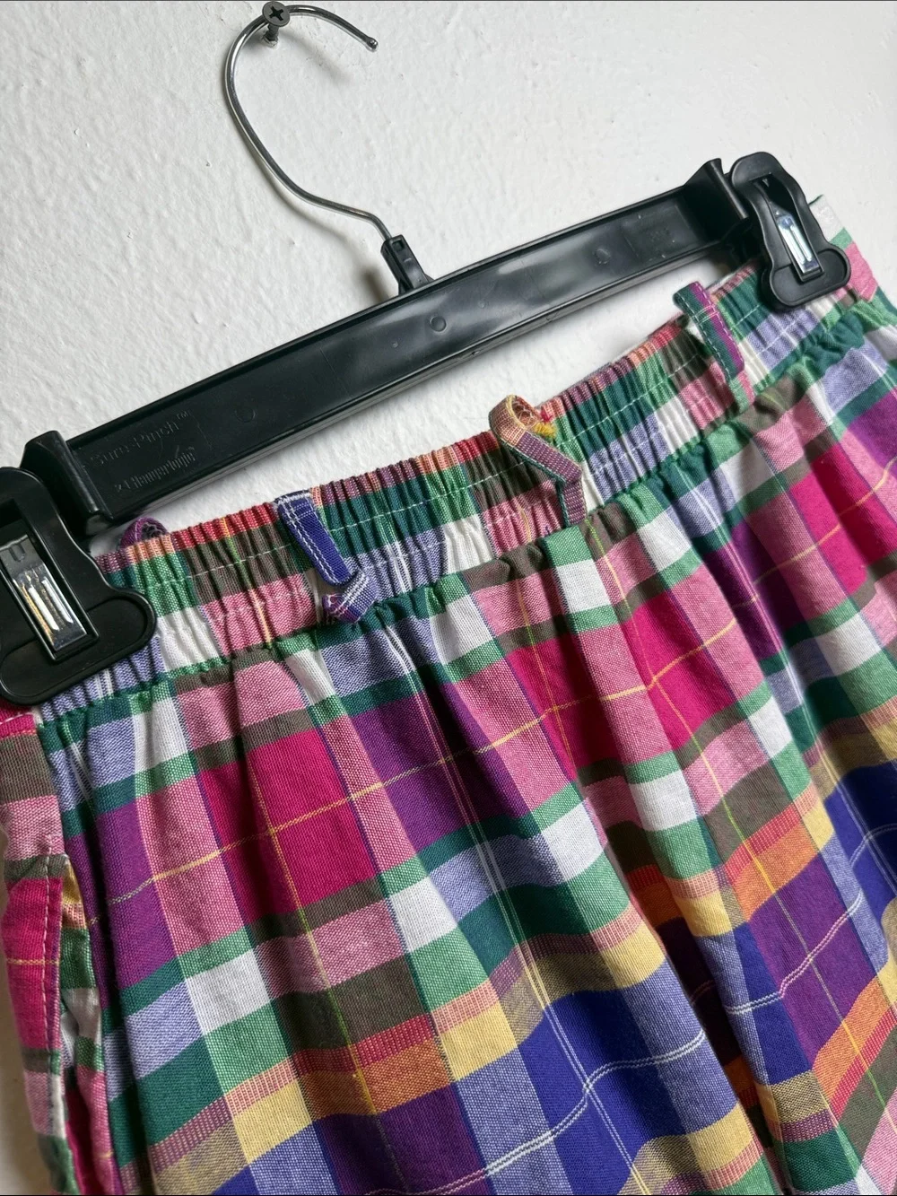 Jaclyn Smith Pink Multi Plaid High-Waist Bermuda Shorts